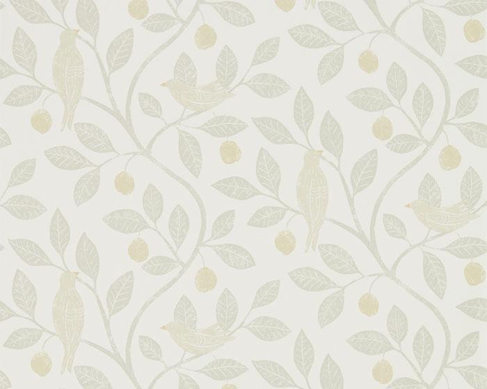 Sanderson Damson Tree Linen/Honey 216366 Wallpaper