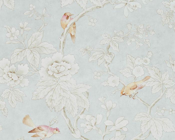 Sanderson Chiswick Grove Silver 216388 Wallpaper
