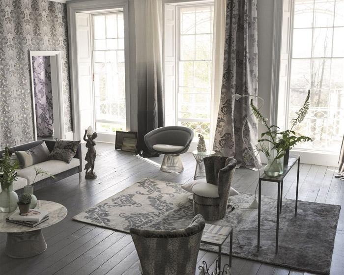 Designers Guild Kashgar - Zinc P619/07 Wallpaper