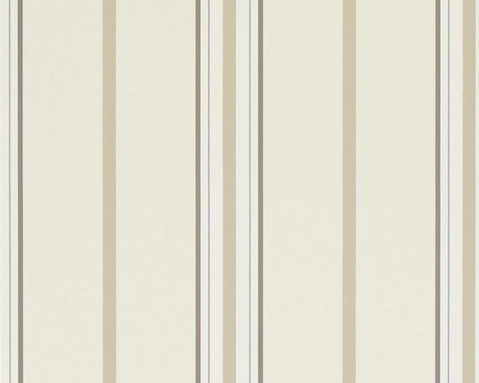 Ralph Lauren Marden Stripe - White / Tan PRL016/03 Wallpaper