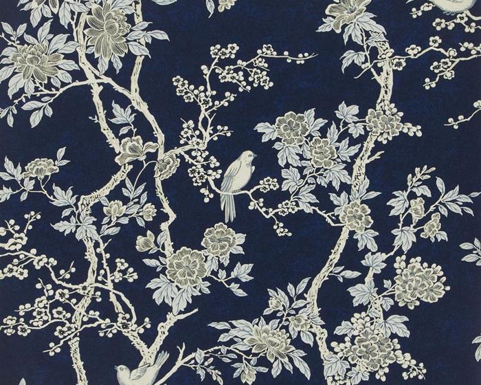 Ralph Lauren Marlowe Floral - Prussian Blue PRL048/05 Wallpaper