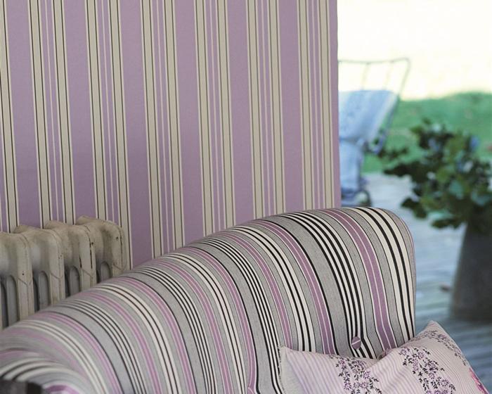 Designers Guild  Pinstripe - Peony P586/08 Wallpaper