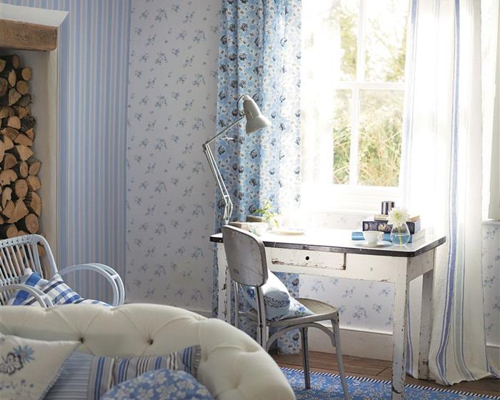 Designers Guild  Pinstripe - Peony P586/08 Wallpaper