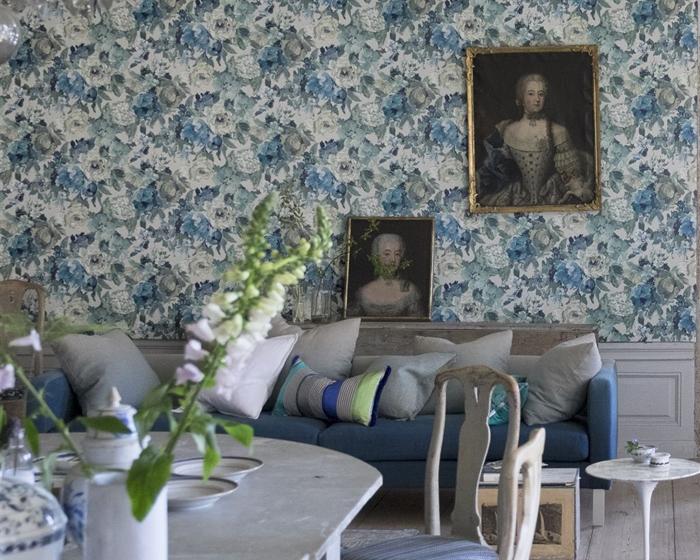 Designers Guild Roseto - Slate PDG675/02 Wallpaper