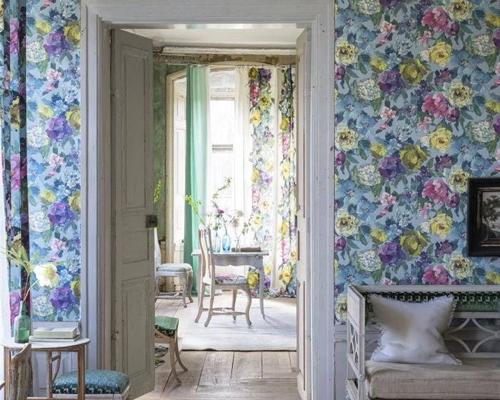 Designers Guild Roseto - Slate PDG675/02 Wallpaper