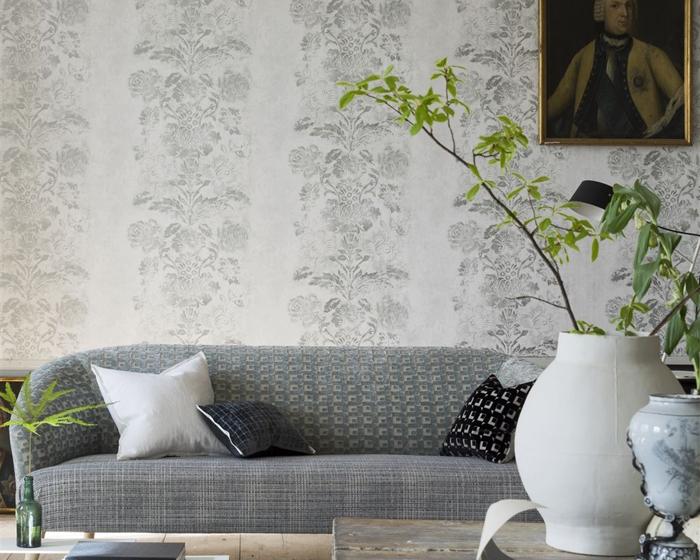 Designers Guild Damasco - Slate PDG674/04 Wallpaper