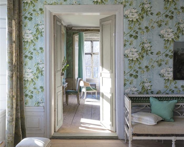 Designers Guild Floreale - Steel PDG673/05 Wallpaper
