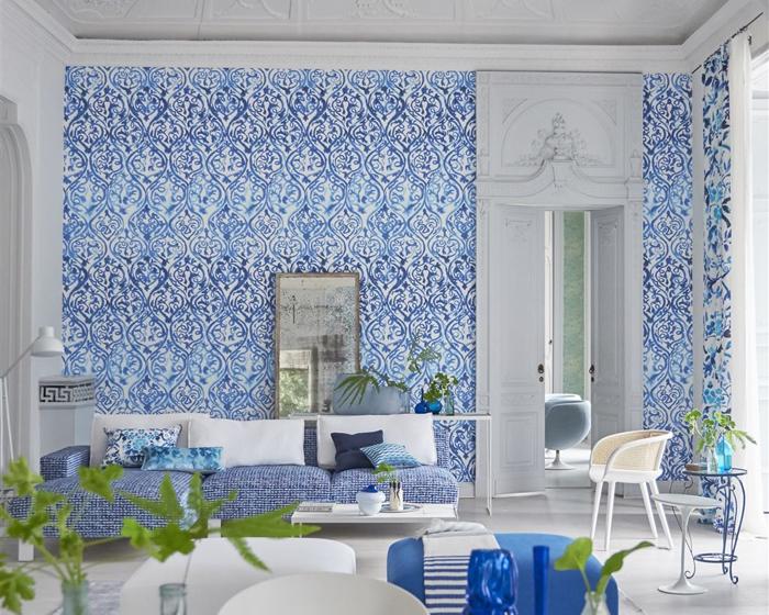 Designers Guild Arabesque Cobalt PDG1029/01 Wallpaper