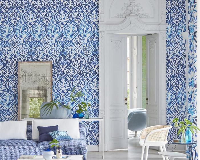 Designers Guild Arabesque Cobalt PDG1029/01 Wallpaper