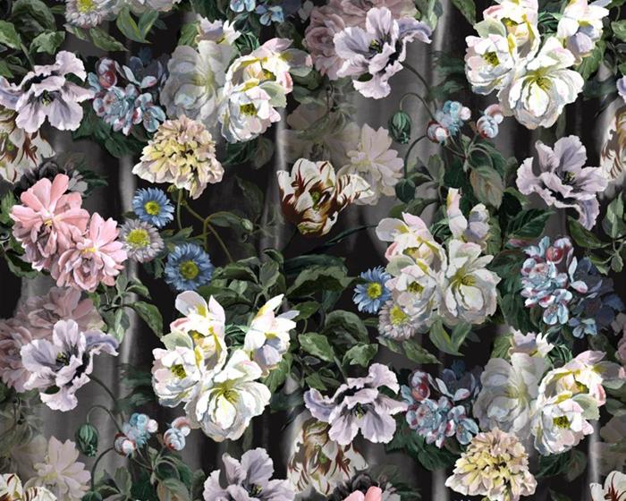 Designers Guild Delft Flower Grande Graphite PDG1038/01 Wallpaper