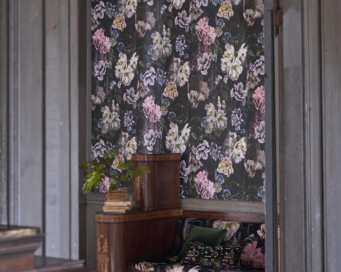Designers Guild Delft Flower Grande Graphite PDG1038/01 Wallpaper