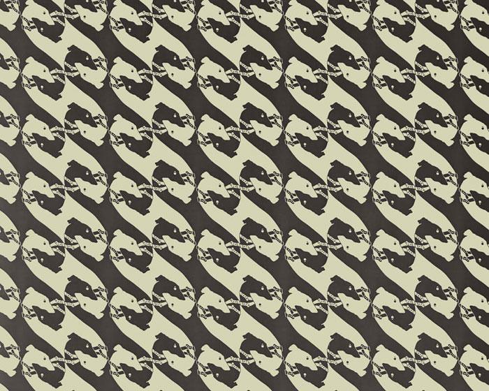 Barneby Gates The Dogs in Charcoal Wallpaper BG0700201