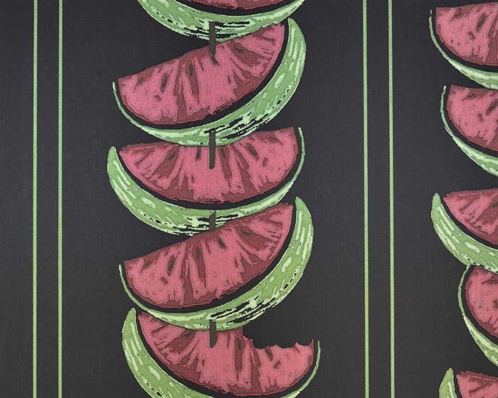 Barneby Gates Watermelon in Charcoal Wallpaper BG1800101