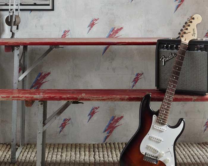 Barneby Gates Bolt From Mars in Red/Natural Wallpaper BG1900102