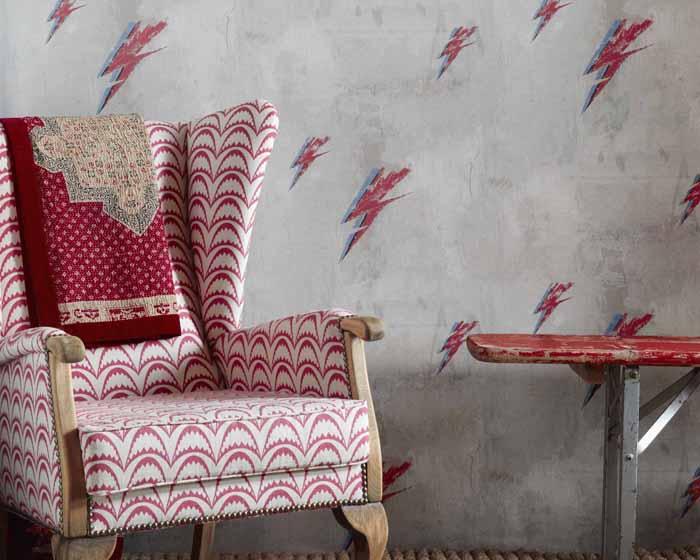 Barneby Gates Bolt From Mars in Red/Natural Wallpaper BG1900102
