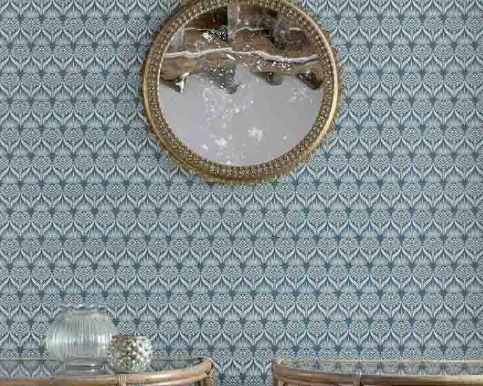 Barneby Gates Artichoke Thistle in Teal Wallpaper BG1900201