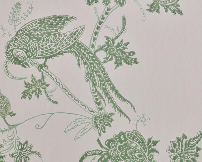 Barneby Gates Vintage Bird Trail in Pink/Green Wallpaper BG2000102