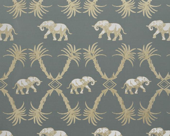 Barneby Gates Elephant Palm in Gunmetal/Gold Wallpaper BG2100201