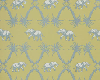Barneby Gates Elephant Palm in Ochre/Blue Wallpaper BG2100202