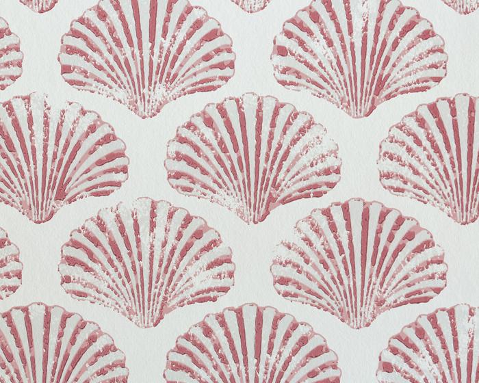 Barneby Gates Scallop Shell in Red Wallpaper BG2100101