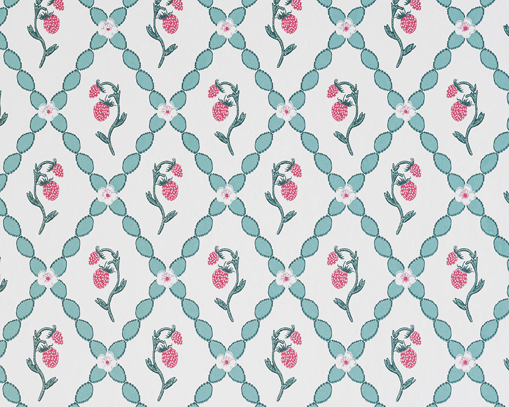 Barneby Gates Wild Strawberry Trellis Wallpaper