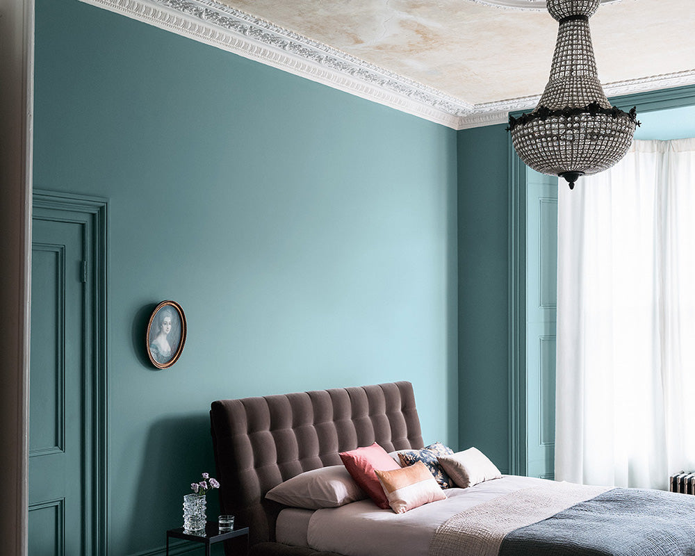 Paint & Paper Library Blue Gum on bedroom walls