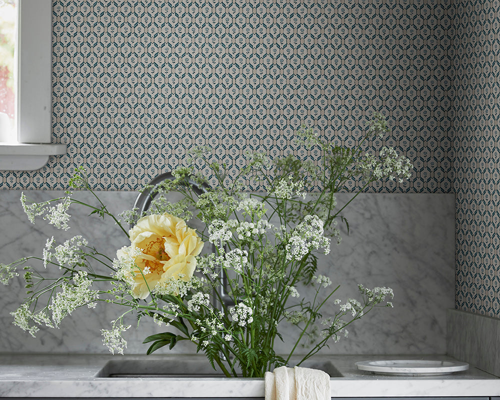 Sandberg Hugo Wallpaper in a kitchen