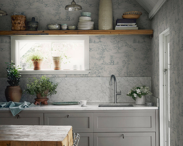 Sandberg Montfort Wallpaper in a kitchen