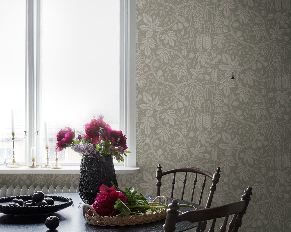 Sandberg Fig Garden Wallpaper  in a dining room
