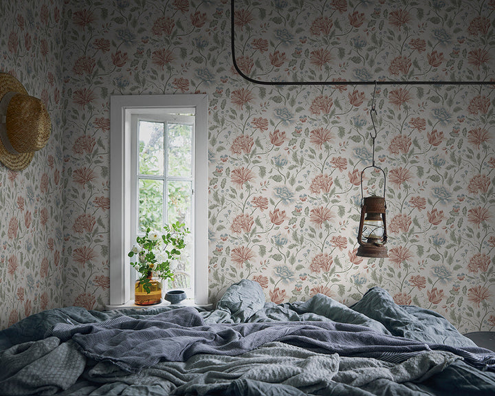 Sandberg Annabelle Wallpaper in a bedroom