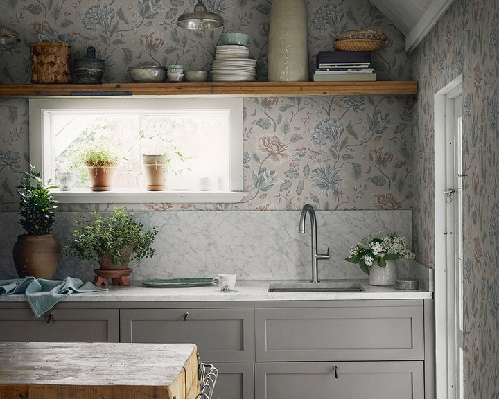Sandberg Annabelle Wallpaper in a kitchen