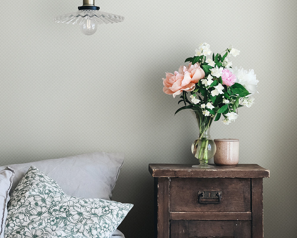 Sandberg Valv Wallpaper in a bedroom