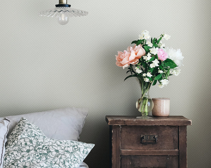 Sandberg Valv Wallpaper in a bedroom