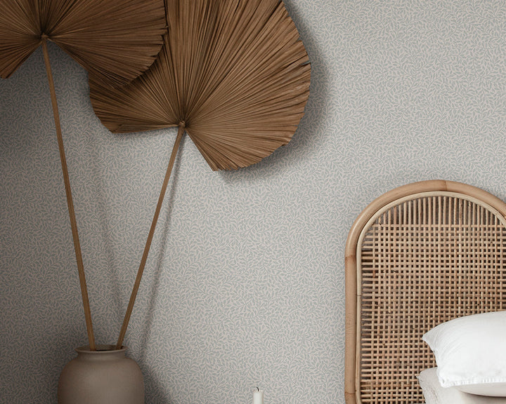 Sandberg Bladverk Wallpaper in a bedroom