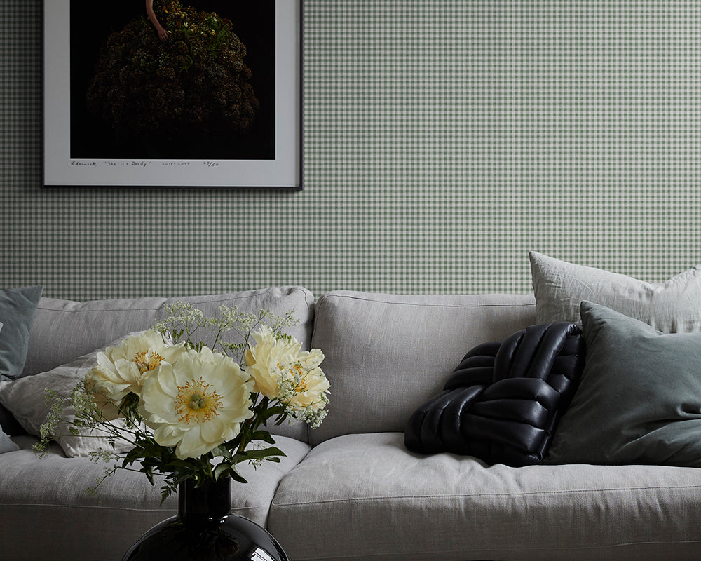 Sandberg Ruta Wallpaper in a living room
