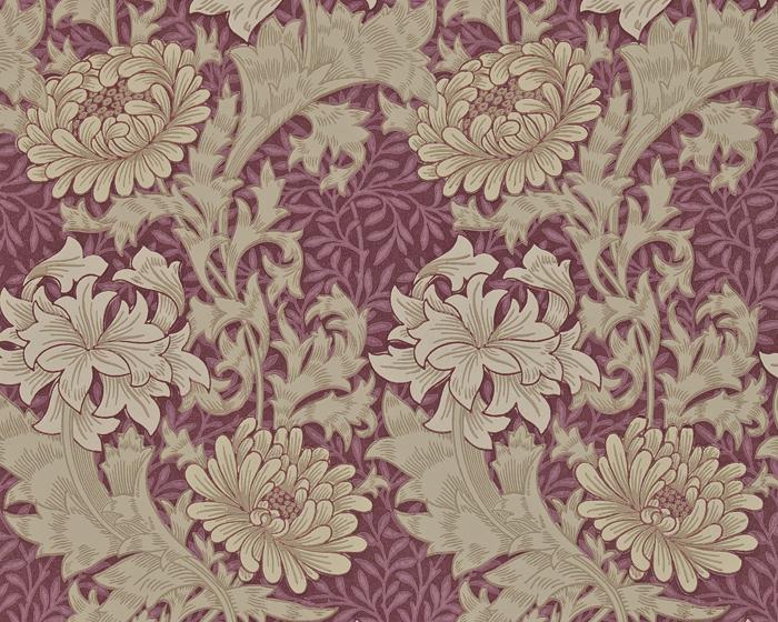 Morris & Co Chrysanthemum Wine 212548 Wallpaper