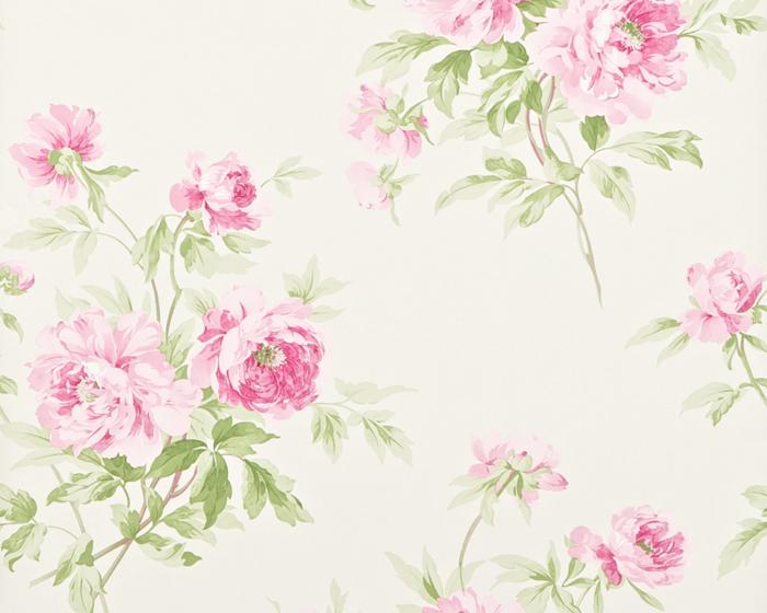 Sanderson Adele Raspberry/Ivory DCAVAD104 Wallpaper