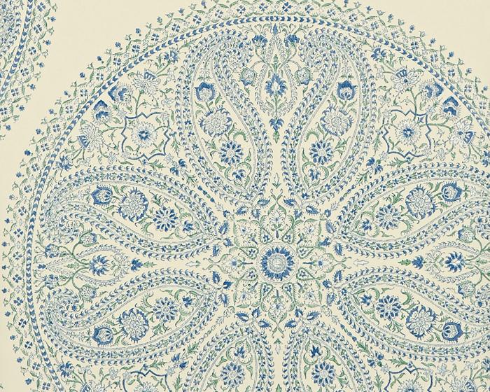Sanderson Paisley Circles Blue DCAVPC103 Wallpaper