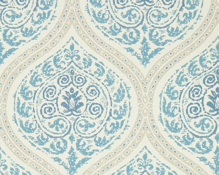 Sanderson Caspian Madurai Indigo 216754 Wallpaper