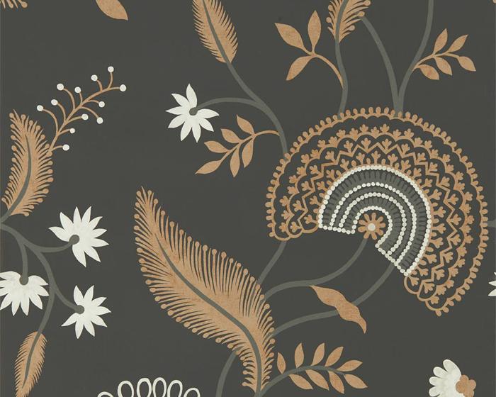 Sanderson Caspian Hakimi Ebony 216769 Wallpaper