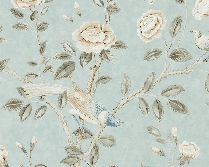 Sanderson Caspian Andhara Dove/Cream 216797 Wallpaper