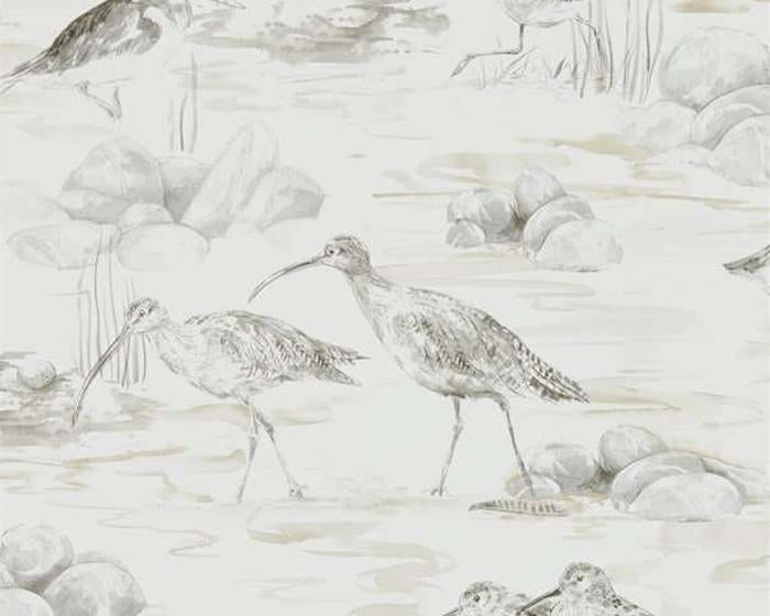 Sanderson Estuary Birds Chalk/Sepia 216493 Wallpaper