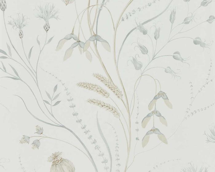 Sanderson Summer Harvest Silver/Chalk 216498 Wallpaper