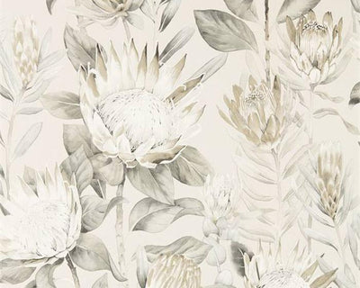 Sanderson King Protea Linen/Mica 216647 Wallpaper