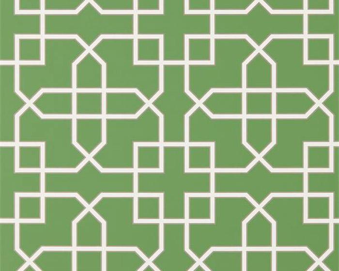 Sanderson Hampton Trellis Botanical Green 216660 Wallpaper