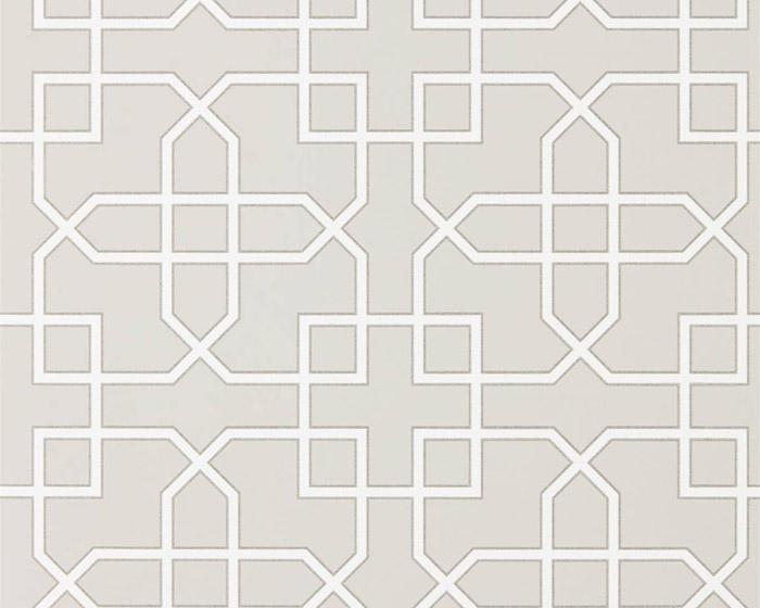 Sanderson Hampton Trellis Grey 216661 Wallpaper