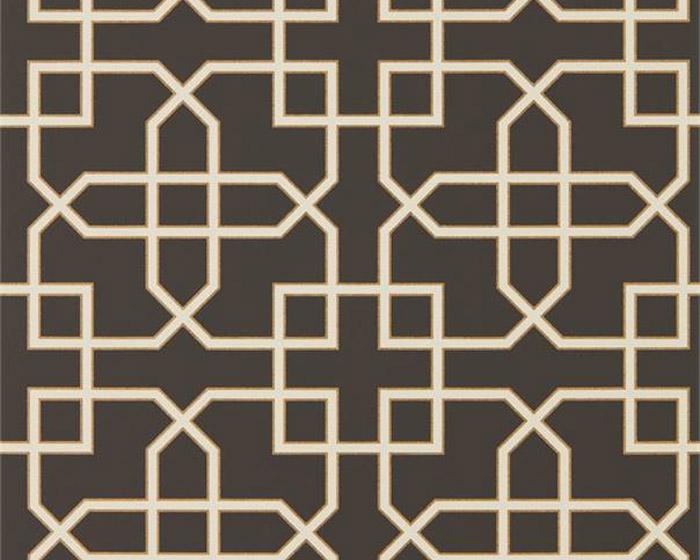 Sanderson Hampton Trellis Charcoal 216662 Wallpaper