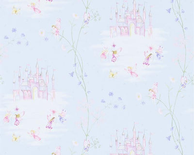 Sanderson Fairy Castle Blue 214045 Wallpaper