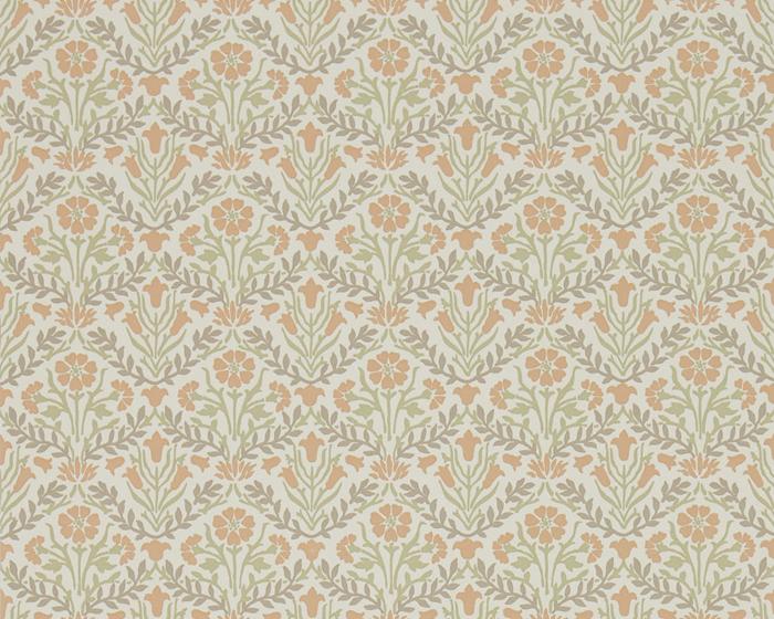 Morris & Co Bellflowers Saffron/Olive 216438 Wallpaper