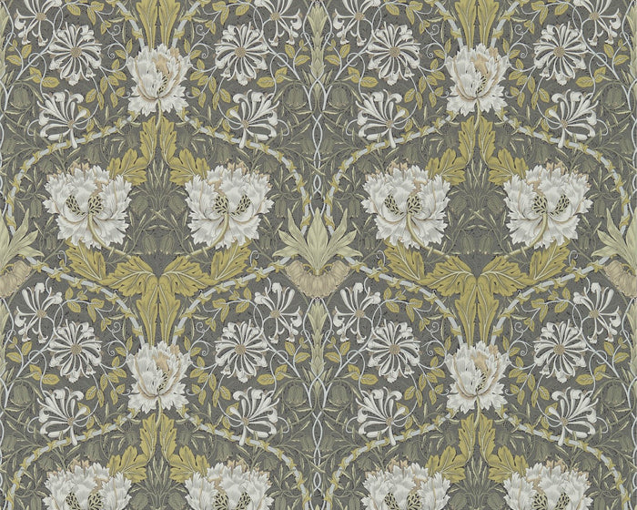 Morris & Co Honeysuckle & Tulip Charcoal/Gold